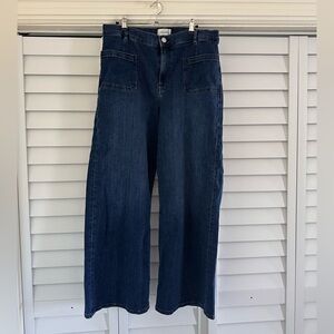 Frame Denim Dark Blue Wide Leg Jeans